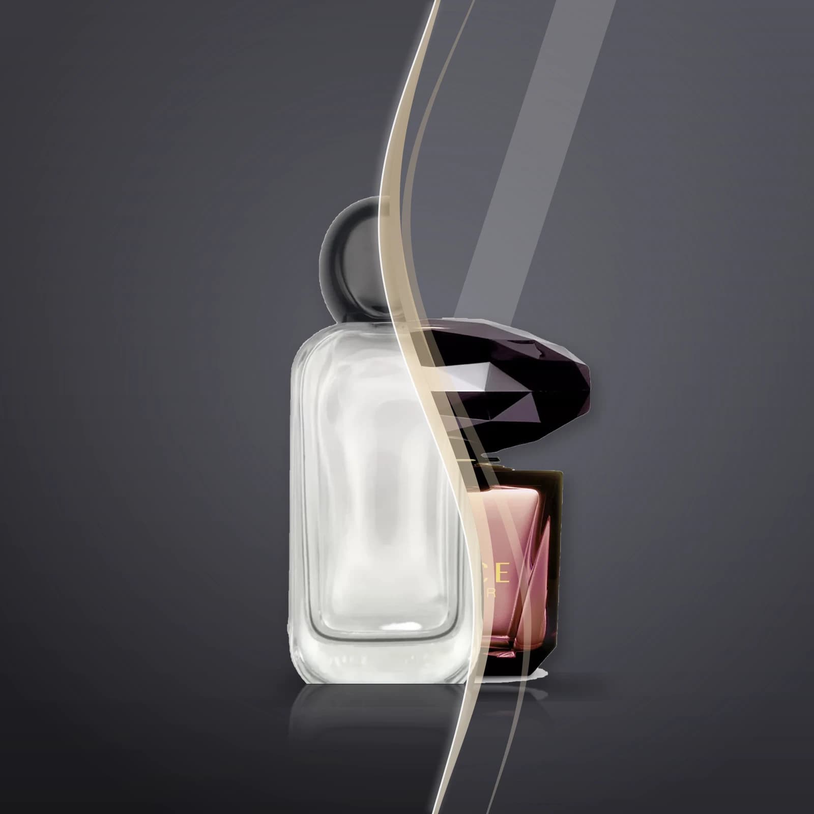 Shagaf's bottle and the original Crystal Noir Versace, blended into one picture