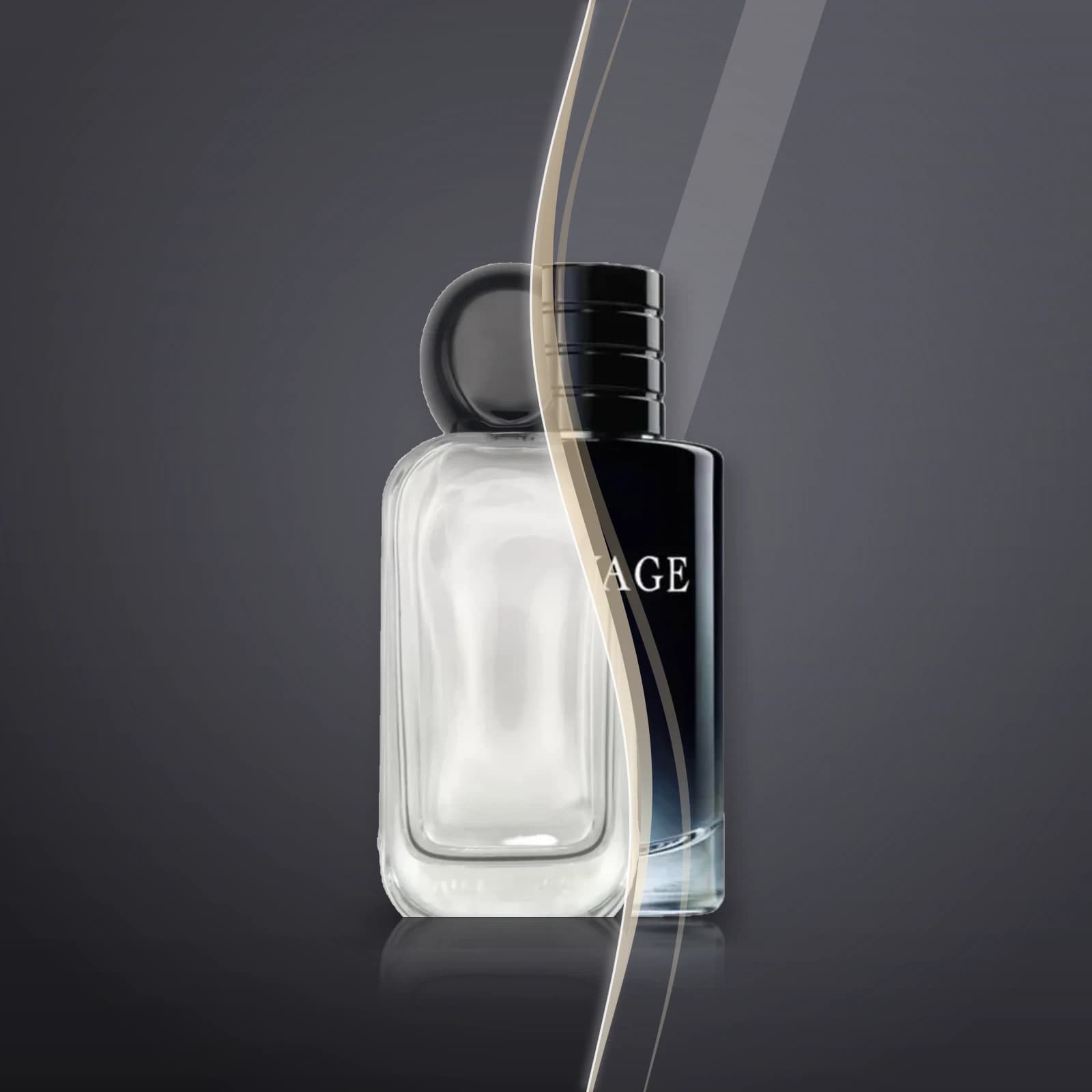 Shagaf's bottle and the original Sauvage, blended into one picture